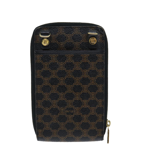 CELINE Macadam Canvas Shoulder Wallet PVC Brown Auth 79811 - Picture 3 of 16